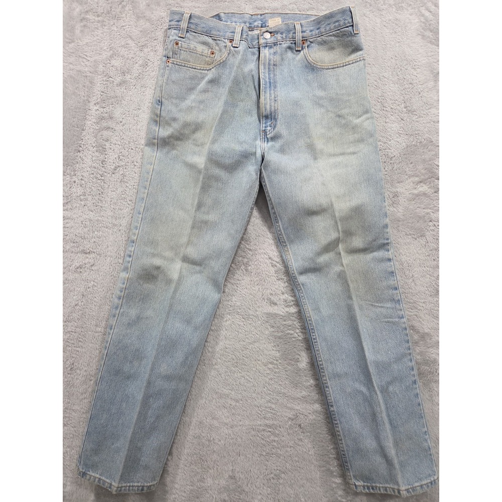 Vtg Levis 505  Mens Sz 38x30 Regular Fit Jeans Made In Usa Light Wash Late 1980